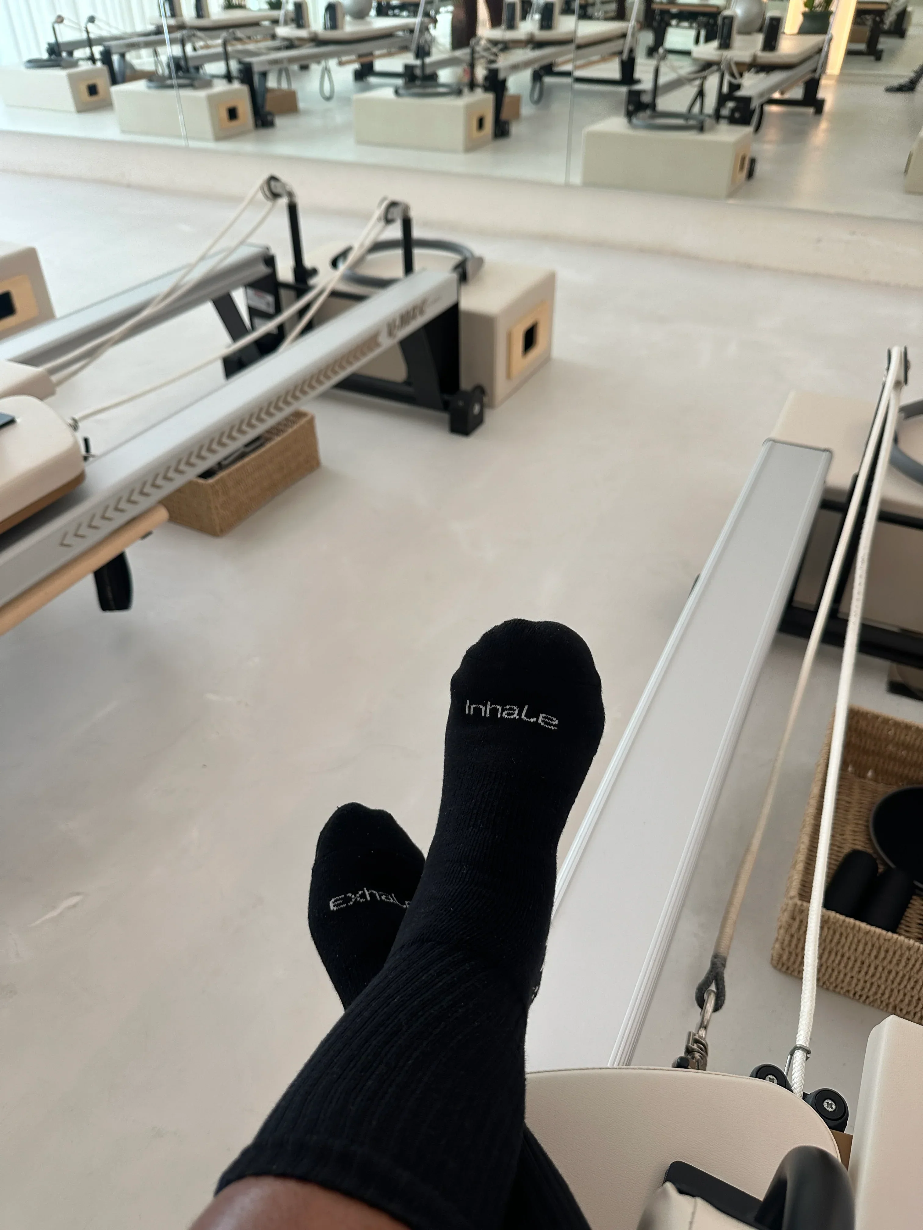 Inhale Exhale Crew Sock — Black