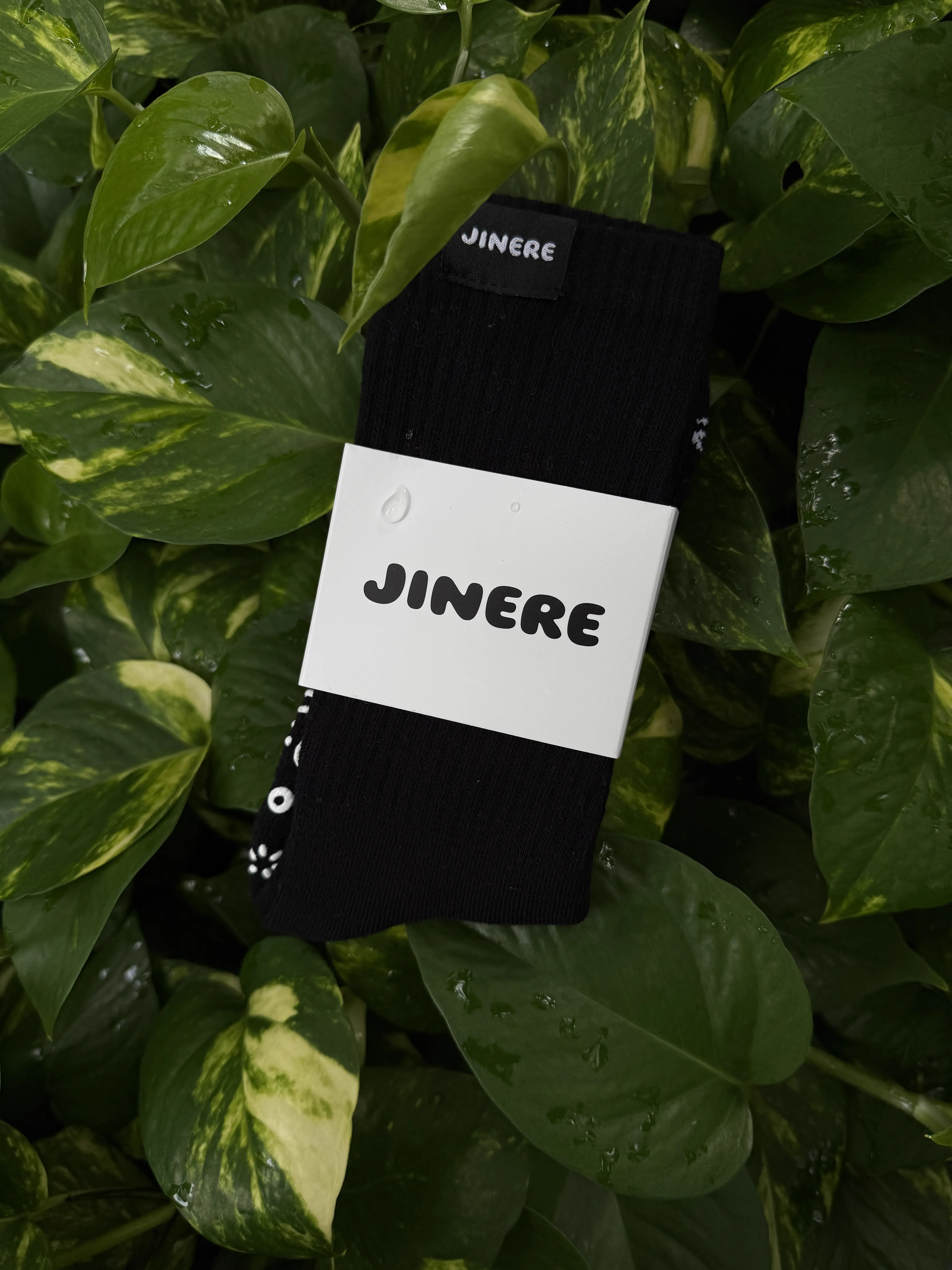Inhale Exhale Crew Sock — Black